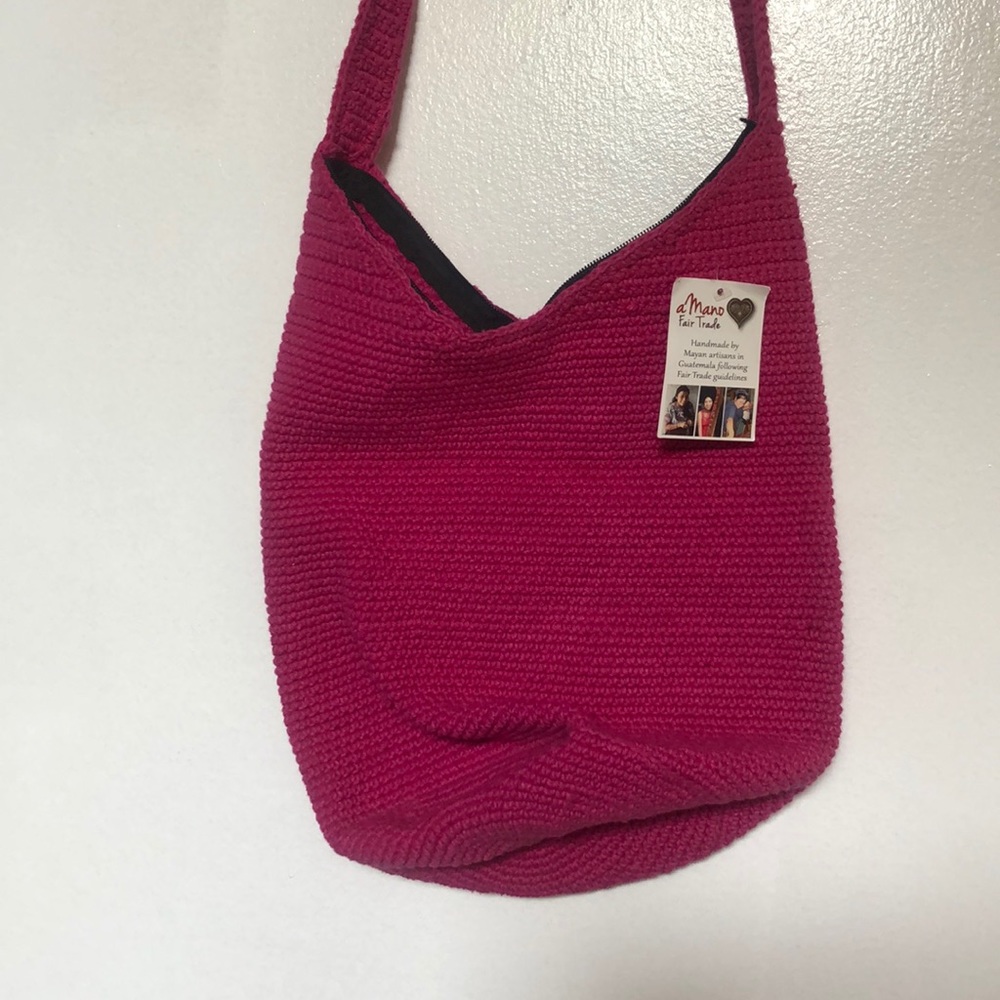 Amano Fair Trade pink handbag purse NWT